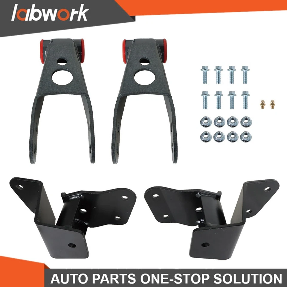 Grilletes y perchas de descenso de 4" para Chevy GMC C1500 1988-1998 Labwork Foto 2 de 4