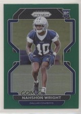 2021 Panini Prizm Rookie Green Prizm Nahshon Wright #438 y0i