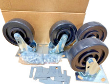 Set of 4 Swivel Plate Caster wheels, 6 In. new, DIY 1200lb capacity per wheel