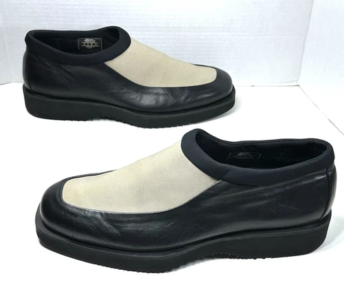 Jordan Vintage Two3 CAVVY Mocassini Uomo Nero Pelle Abbronzatura Scarpe Taglia 13 5 US