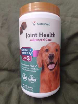 NaturVet Joint Health For Dogs & Cats 240 Soft Chews Level 3 BB 12/2026