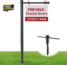 Estate Sign Posts, 7FT Tall Metal Real Estate Sign Posts for Sale Yard Signs up