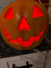 Vintage 1998 Paper Magic Group Light Up Foam Halloween Jack O Lantern Pumpkin 