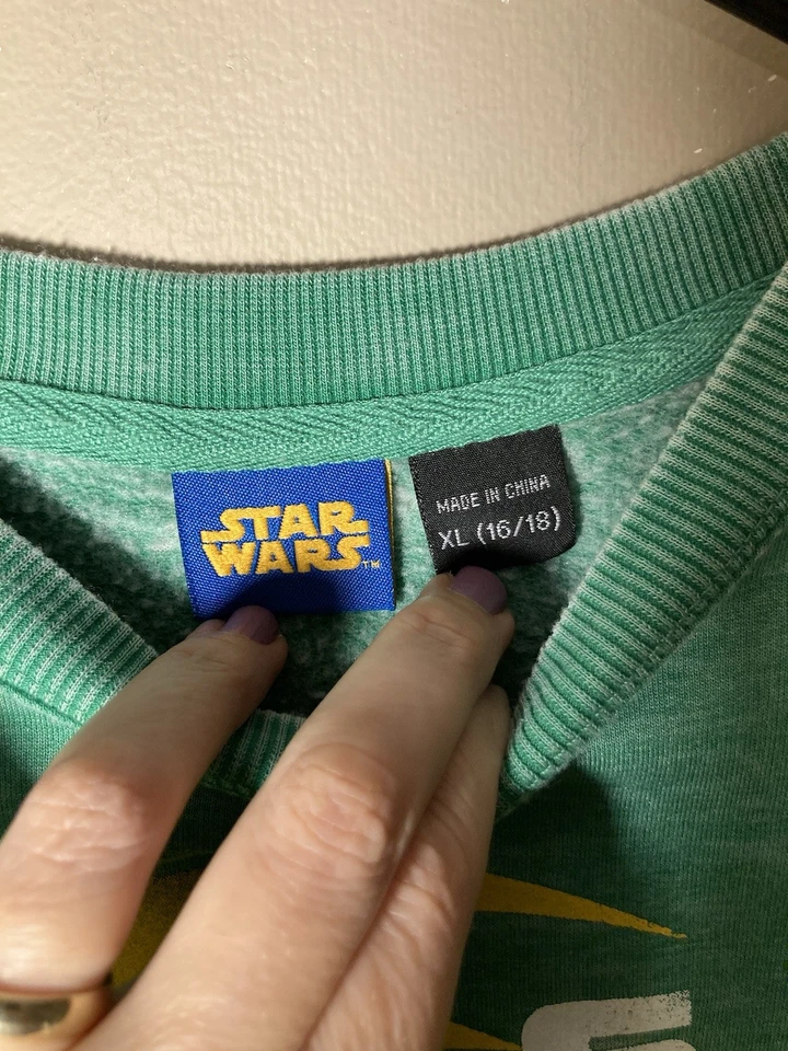 Sudadera Star Wars Niños XL (16/18), Verde Con Regla Rebels Diseño Gráfico/Suave Foto 4 de 4