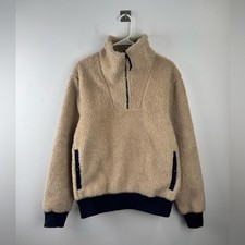 J.Crew Men Nordic Sherpa Fleece Half Zip Pullover Size Medium