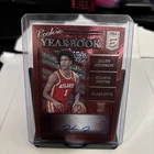 2021-22 Donruss Elite Jalen Johnson Auto RC🔥Rookie Yearbook🔥Atlanta Hawks