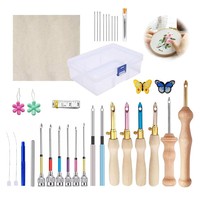 35-Teiliges Punch-Needle-Set, Punch-Needle-Werkzeug, Verstellbare Punch-Nee5019