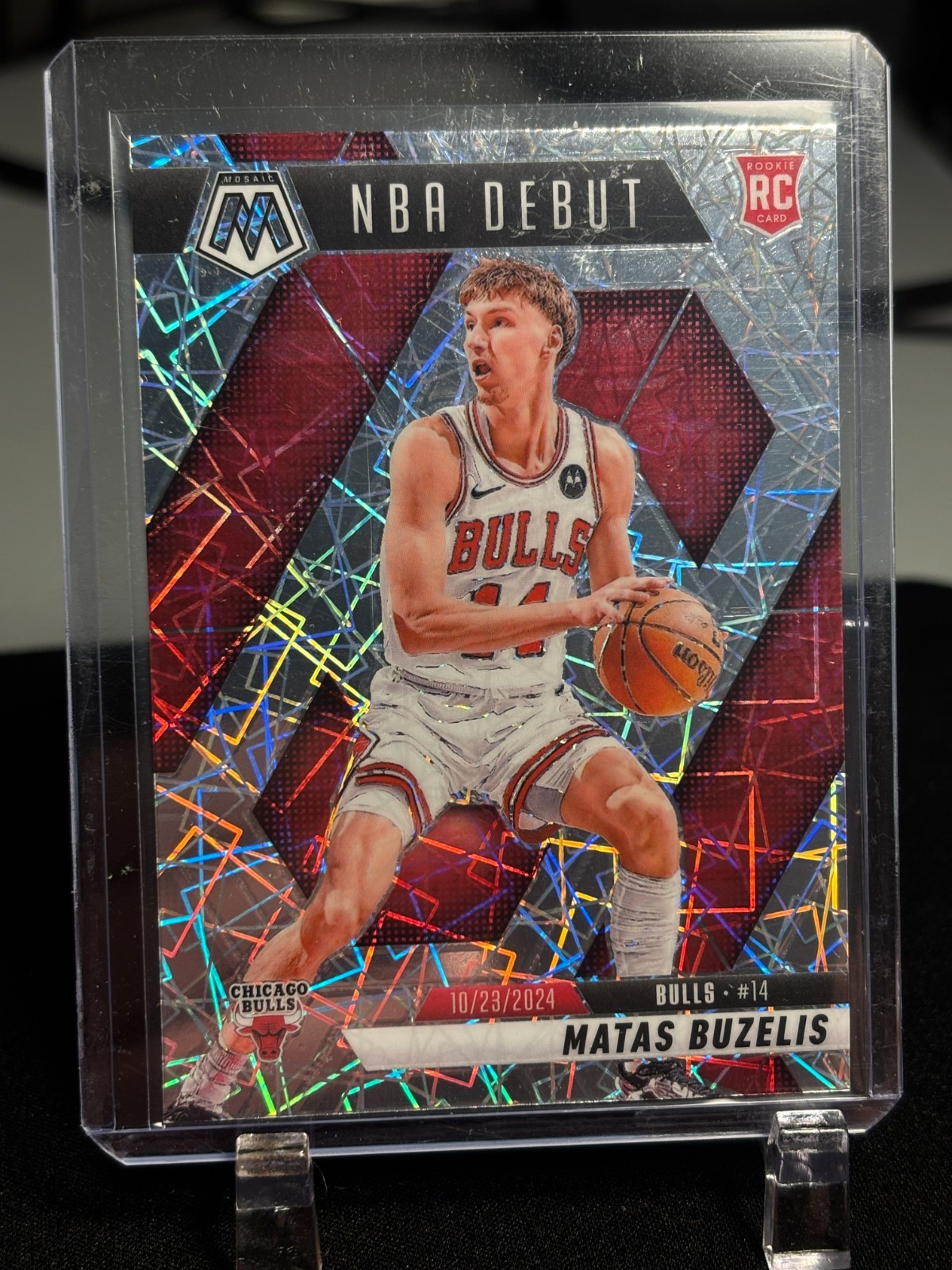2024-25 Panini Mosaic MATAS BUZELIS Silver Lazer Prizm RC #257 Chicago Bulls