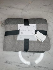 New Barefoot Dreams CozyChic 45x60 Tri-Color Blanket Agave Green