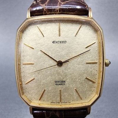 Citizen Exceed Watch Men 29mm Champagne Dial Gold Tone 2730-272544