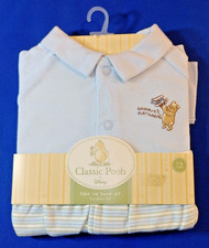 Vintage Classic Winnie the Pooh 2-piece light blue set 3-6m, Brand New, See Desc