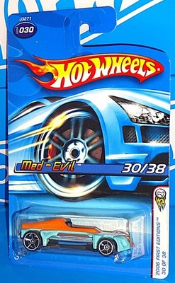 Hot Wheels 2006 First Editions #30 Med-Evil Light Blue & Orange w/ OH5SPs