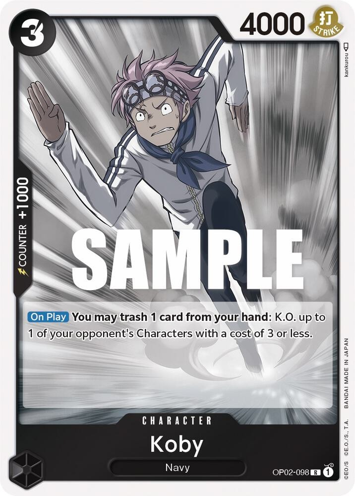 Koby OP02-098 Rare Paramount War One Piece Foil Lightly Played