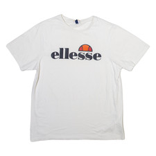 T-Shirt ELLESSE Femme Blanc UK 14