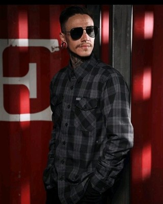Dixxon Flannel Co Mens XL The Shadow Long Sleeve Black Gray 