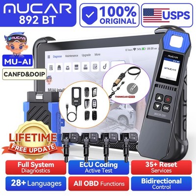 MUCAR 892BT Key Matching TPMS Programmer OBD2 Scanner Diagnostic Tool Life Free