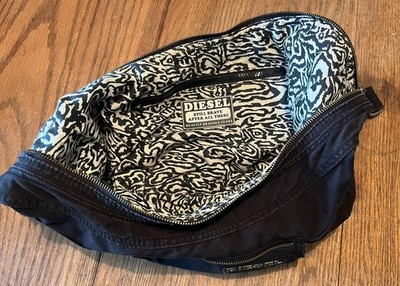 Vintage Diesel Y2K Crecent Archive Black Shoulder Bag Designer