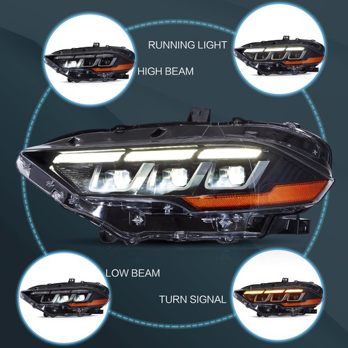 Pair VLAND FULL LED Headlights For Ford Mustang 2018-2023 W/Animation Assembly - Picture 5 of 9