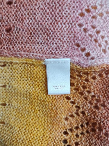 LC Lauren Conrad Sweater Women's Size Large Variegated Ombre Lace Knit Cottage - Picture 6 of 6
