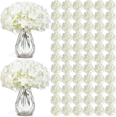 104 PCS Ivory Silk Hydrangea Flowers for Wedding & Home Decor