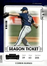 2021 Panini Contenders #2 Corbin Burnes Milwaukee Brewers