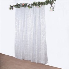 8x8 feet Metallic Fringe Polyester Backdrop CURTAIN Panel Party Events Supplies