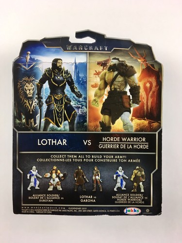 WARCRAFT Mini Figure 2-Pack Alliance - Lothar vs Horde Warrior! BRAND NEW! - Picture 5 of 7