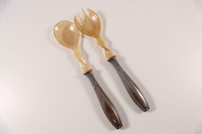 Antik Salatbesteck Vorlegebesteck um 1900 versilbert 90 Auflage Jugendstil