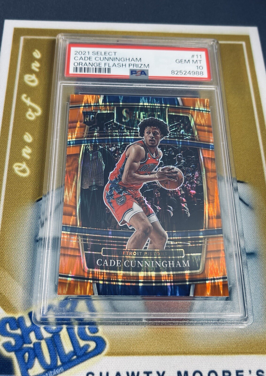 2021 Select Cade Cunningham Orange Flash Prizm RC #11 PSA 10 Gem Mint RC