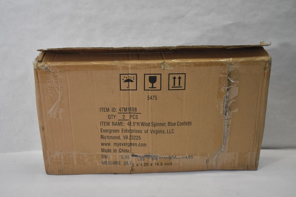 Evergreen Wind Spinners 2 Pack Blue Confetti Design 48-1/2" Tall 47M1698 - Image 2 of 4