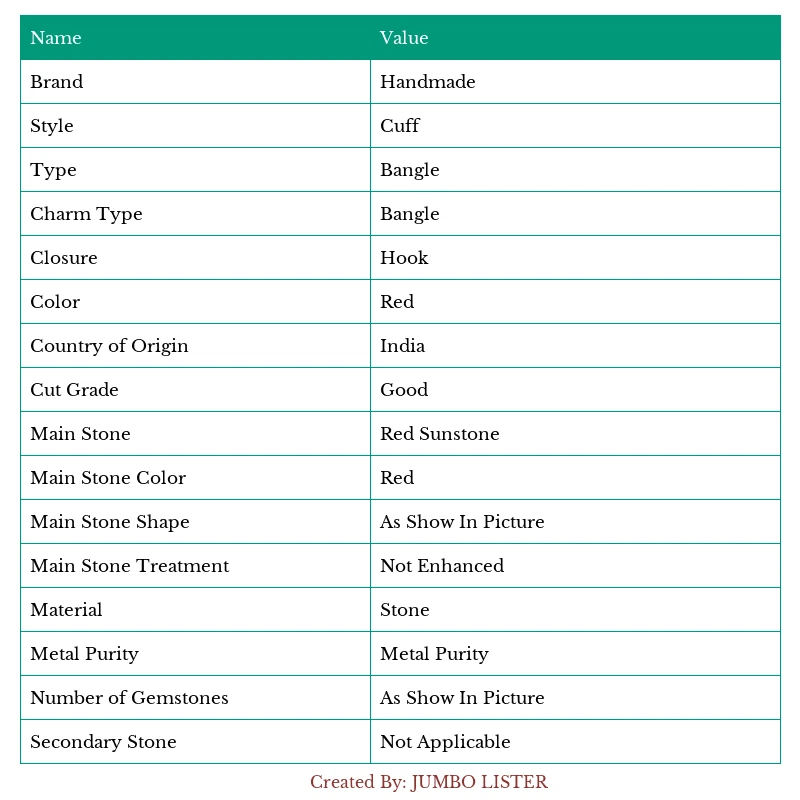 Red Sunstone Gemstone 925 Sterling Silver Cuff Bracelet Adjustable a798 - Image 2 of 4