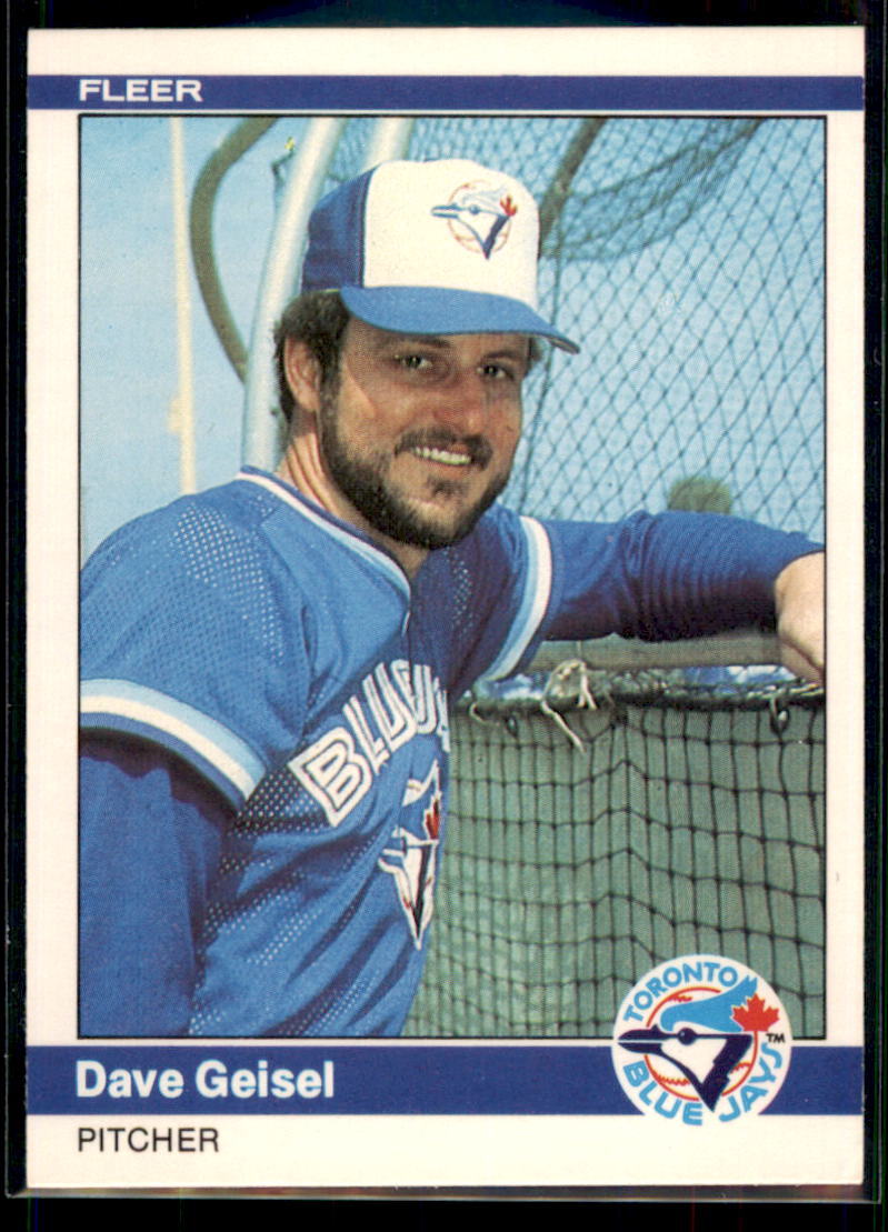 1984 Fleer Dave Geisel #154 Toronto Blue Jays