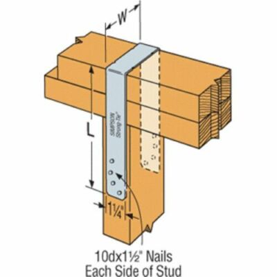 Simpson Strong-Tie SP4 Stud Plate Connector (100/Box)