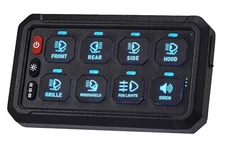 JOYTUTUS Wireless RGB 8 Gang Switch Panel 5-Level Brightness 8 Colors Universal