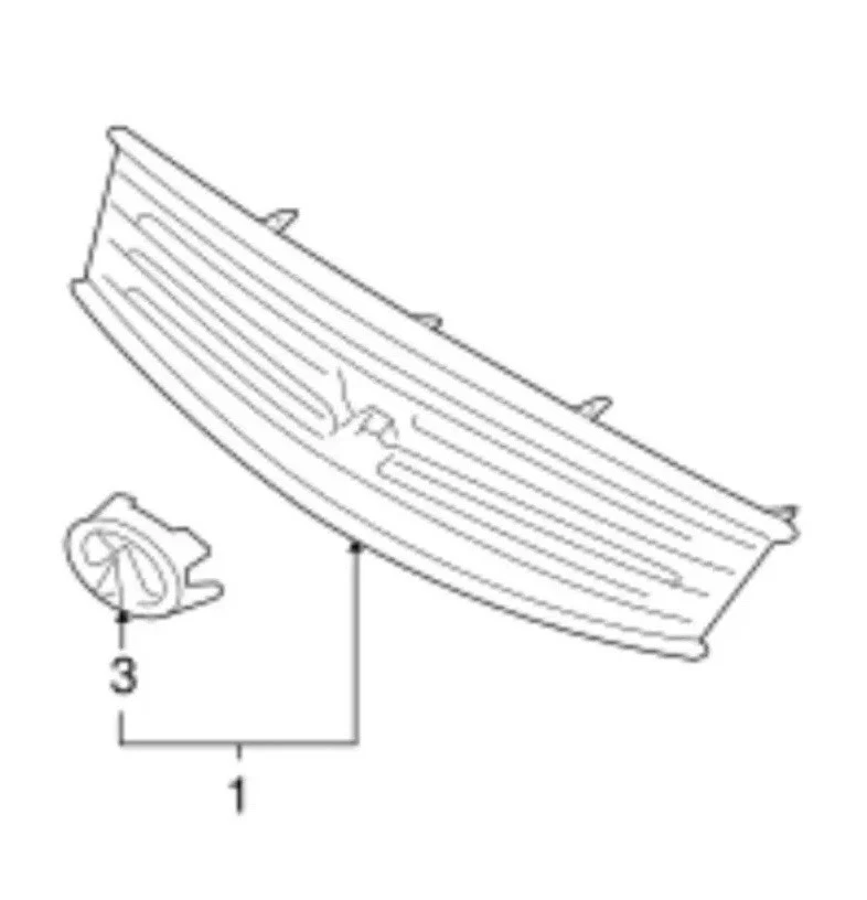 2014 2015 2016 2017 Infiniti Q50 Front Chrome Emblems With Housing 628664HB0A - Image 4 of 4