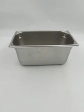 Steam Table Pan Rectangle 6" Depth Length 6 13/16 " Width 12 5/8" Gauge 22 Dent