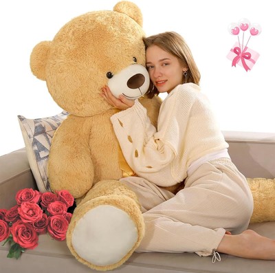 MorisMos XXL Riesen Teddybär 150 cm, großer hellbrauner Teddy für Freundin, 1,5 m