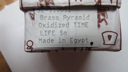 Ägyptisches geätztes Messing Kupferpyramide Briefbeschwerer HERGESTELLT IN ÄGYPTEN NEUWERTIG IN BOX L-2 - Bild 12 von 12