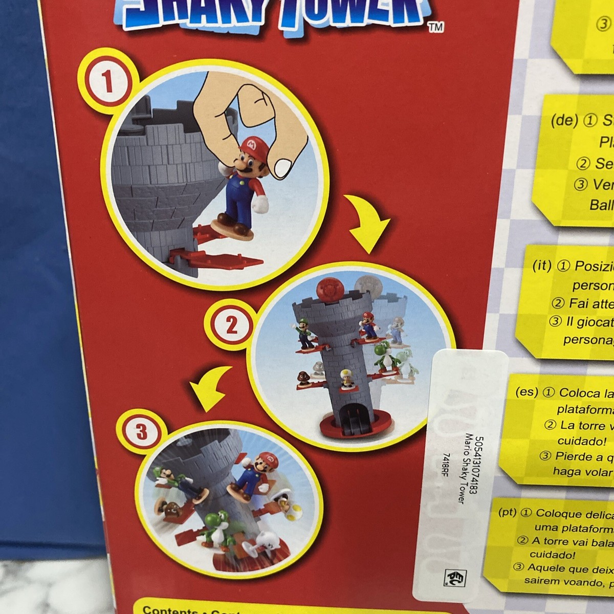 Super Mario Blow Up! Shaky Tower Balancing Game Tabletop Skill Epoch  Games