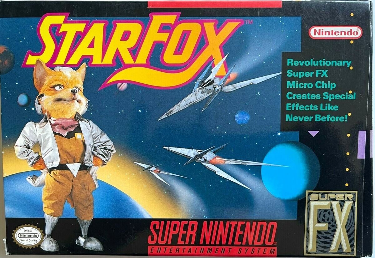 EXCELLENT STARFOX SUPER NINTENDO SNES GAME IN ORIGINAL BOX COMPLETE CIB