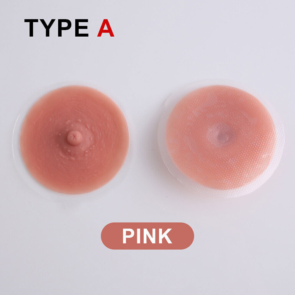 Silicone Fake Breast Reusable Nipples Enhancer Covers False Nipple for Cosplay