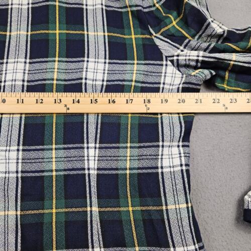 Vintage Talbots Dress Size 16 Plaid Pleated Skirt School Girl Green Rayon Wool - Picture 4 of 10