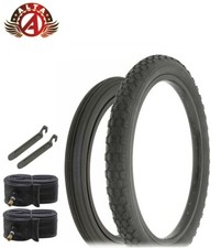 SCHWINN STYLE 16 X 1-3/4 S7 TIRE & 20 X 2.125 S2 KNOBBY TIRE BLACK 6PC SET.
