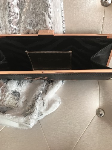 NEW INC International Concepts Carolyn Black Faux Leather Sequin "Love" Clutch - Picture 5 of 12