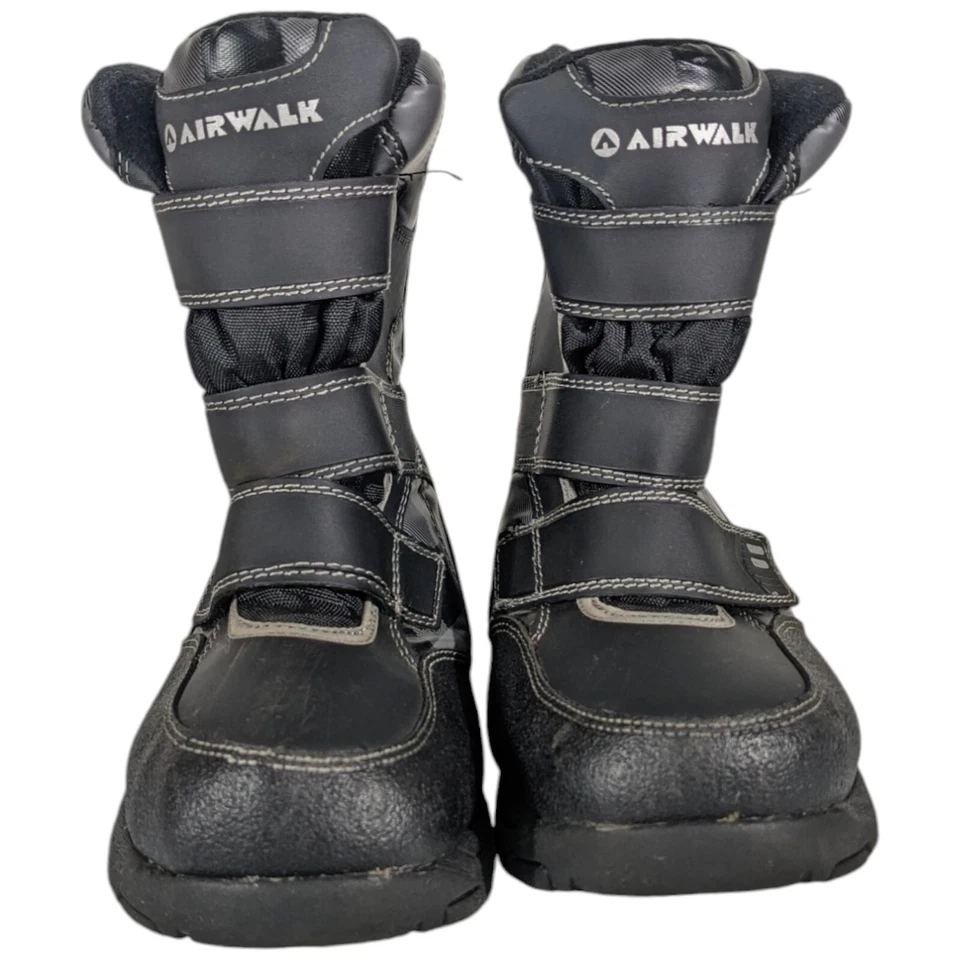 Airwalk Snow Boots Kids Size 13 Youth Black Gray Straps Insulated Boys 98824 - Image 4 of 4