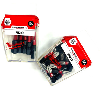 Milwaukee S/Bit ShW CD PH2 50 mm + PH2 25 mm Verschleißschutz Spitze 2er-Pack 4932472048-37