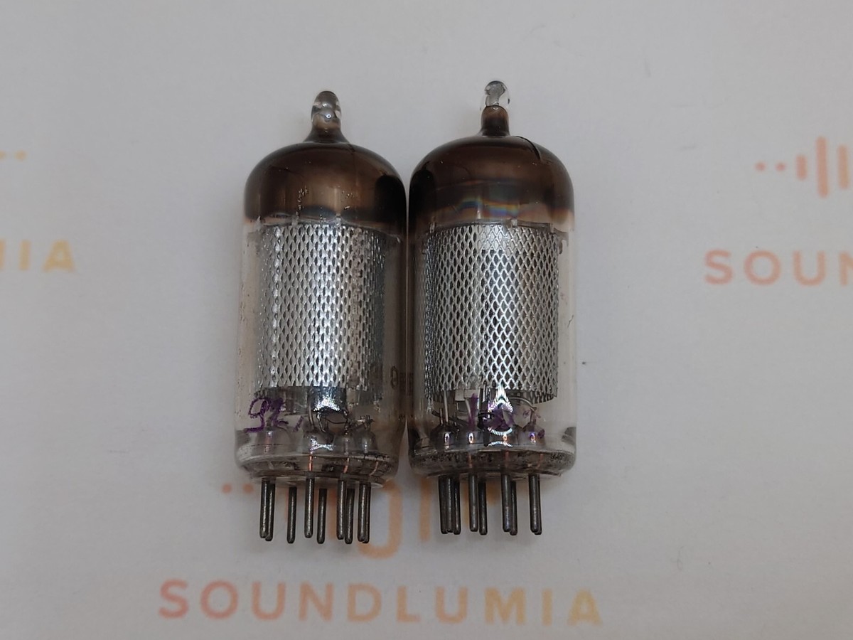 Paire De Tubes EF86 / 6CF8 Mullard Code B – Philips Green Label – Appairés – NOS