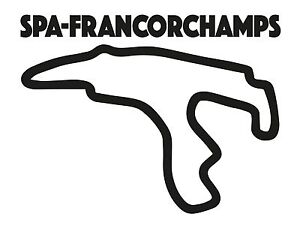 SPA FRANCORCHAMPS RACE CIRCUIT Car vinyl sticker Belgium Grand Prix Formula One