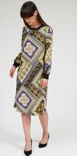 NWT $139 Daniella Faye Ariana Dress Pullover Long Sleeve Midi Printed Size 3X