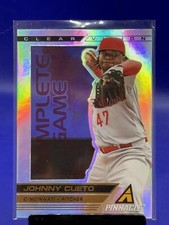 2013 Pinnacle Johnny Cueto #CV9 Clear Vision Pitching Complete Game Reds